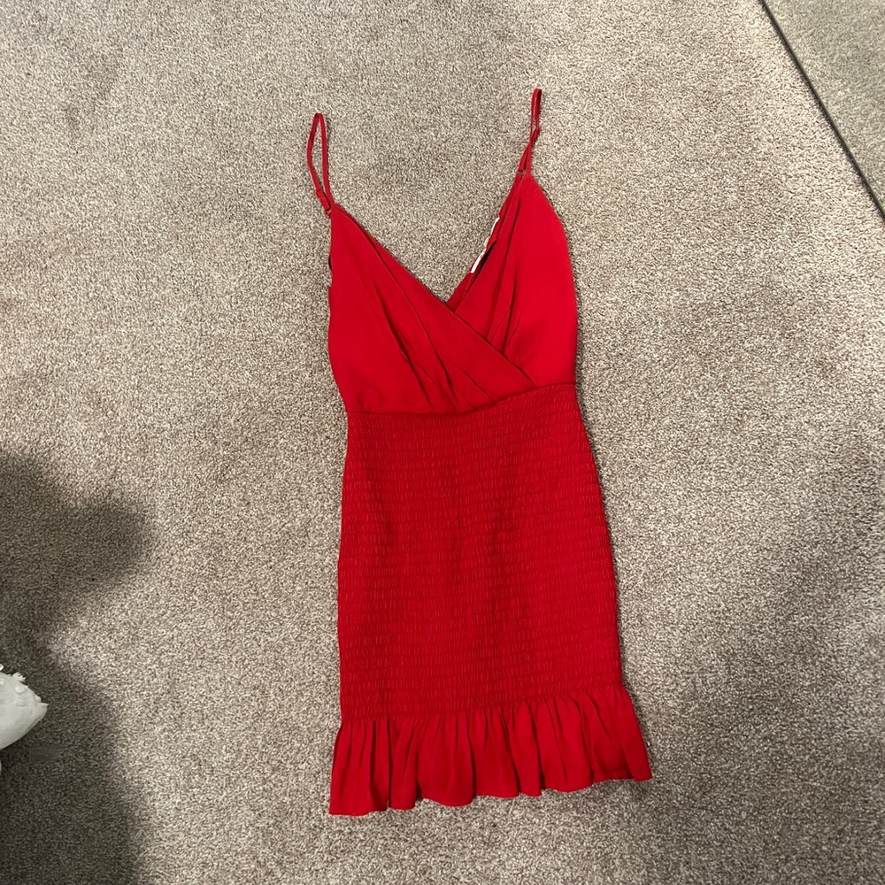 Mini red dress